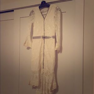 Alexis lace zipper detail dress